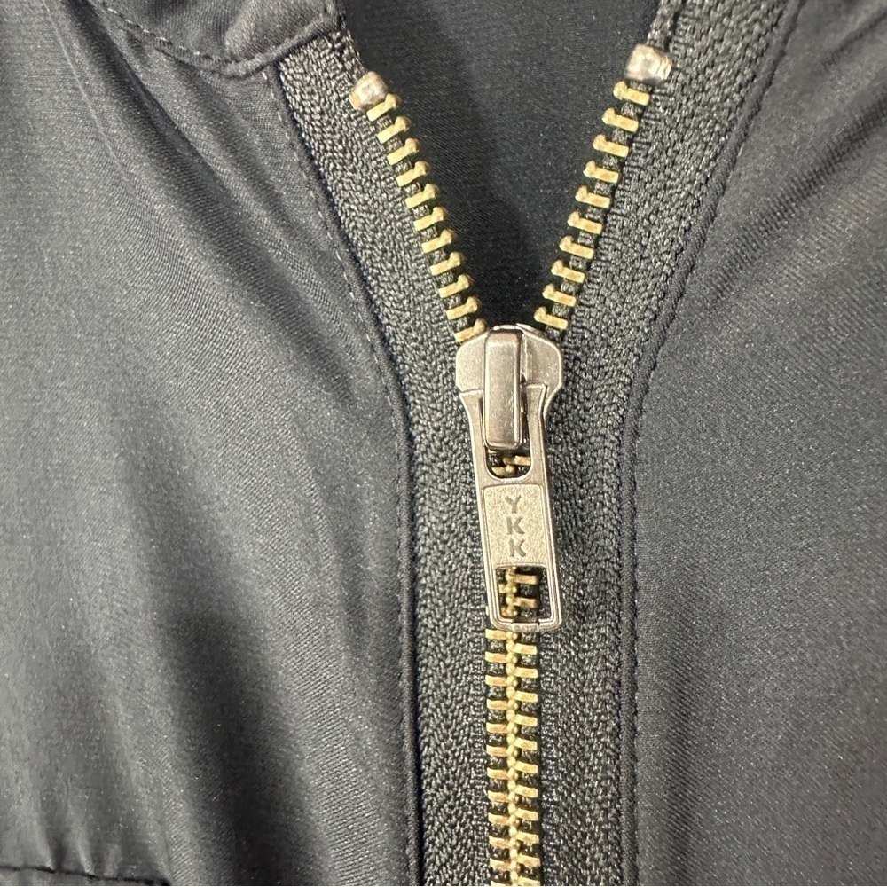 Soft Surroundings black tunic shirt blouse size large long length gold zipper - Picture 10 of 14
